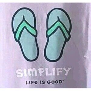 Life is Good SIMPLIFY Tee Size M Graphic Sleep Top